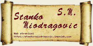 Stanko Miodragović vizit kartica